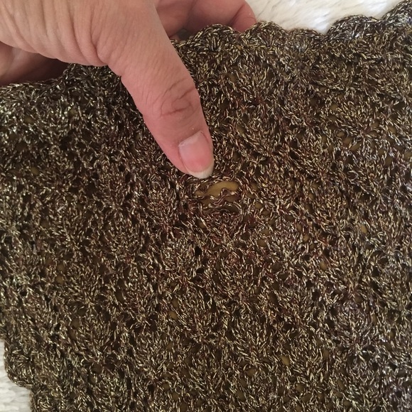 EUC Becca gold crochet halter bikini - Picture 6 of 13